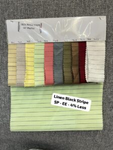 Linen Black Stripe Dyed 58 Width