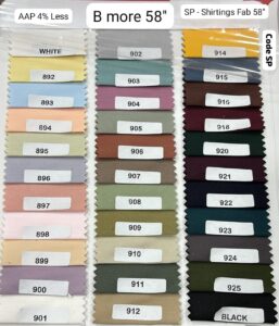 B More Shirtings 58 Width