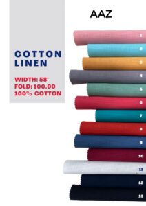 100% Cotton Linen 58 Width