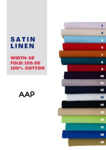 Satin Linen 100% Cotton