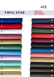 Twill Star 100% Cotton