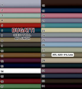 Buggati 30*30 Twill Bio Finish