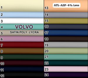 Volvo Satin Poly Lycra