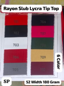 Tiptop Rayon Slub Lycra 54 Width