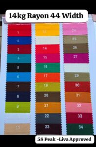 14kg Rayon 58 Peak Liva 44 Width