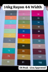 14kg Rayon 58 Peak Liva 44 Width
