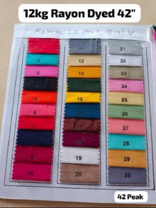 12kg Rayon Dyed 42 Peak 44 Width
